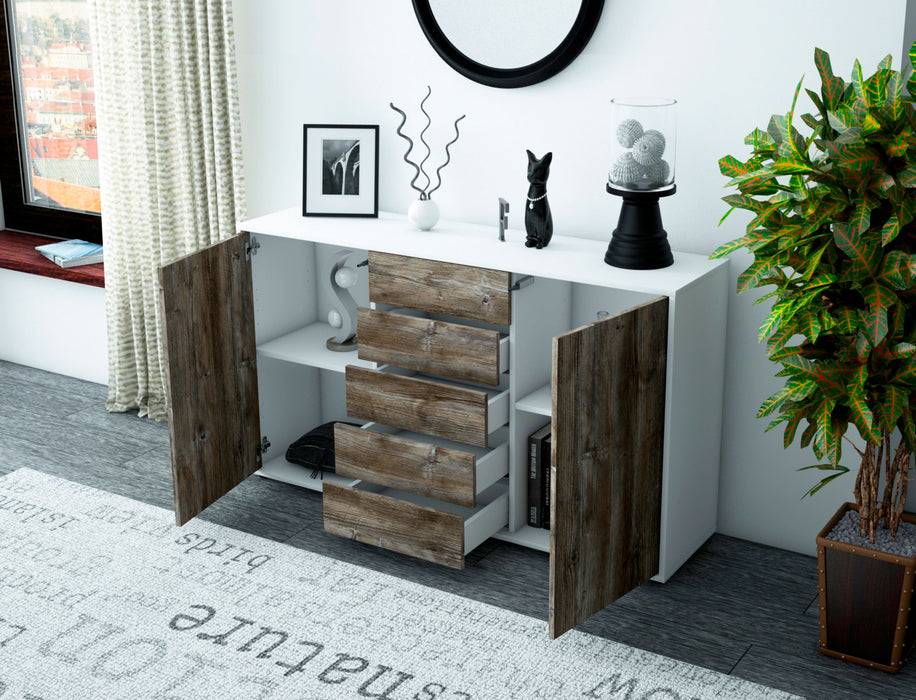 Stil Zeit Möbel Sideboard Dorelly , Zeder (136x79x35cm) Speichern exportieren