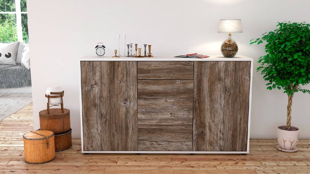 Stil Zeit Möbel Sideboard Donna, Treibholz (136x79x35cm) 50% Rabatt für begrenzte Zeit