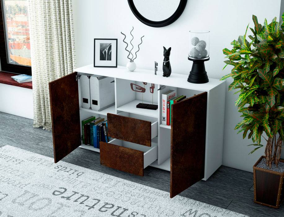 Stil Zeit Möbel Sideboard Donika, Rost (136x79x35cm) Online
