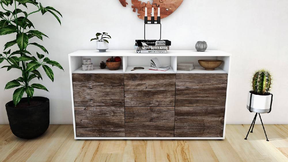Stil Zeit Möbel Sideboard Donabella, Treibholz (136x79x35cm) Auslauf
