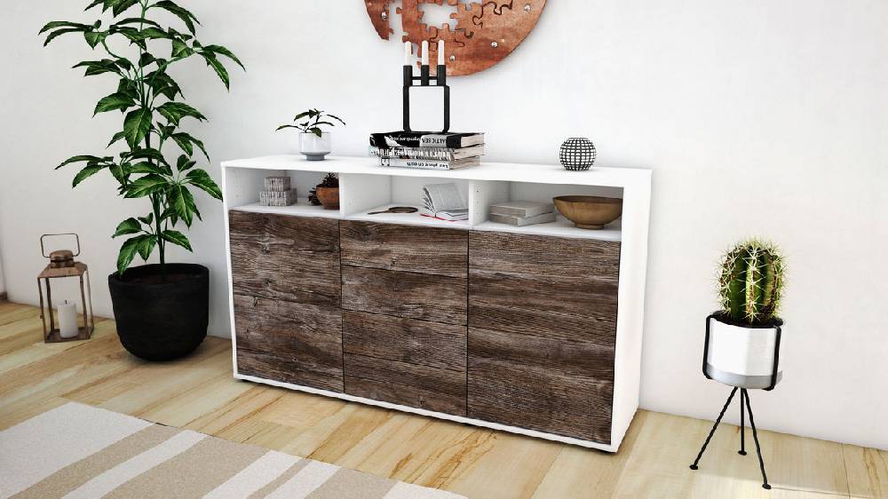 Stil Zeit Möbel Sideboard Donabella, Treibholz (136x79x35cm) Auslauf