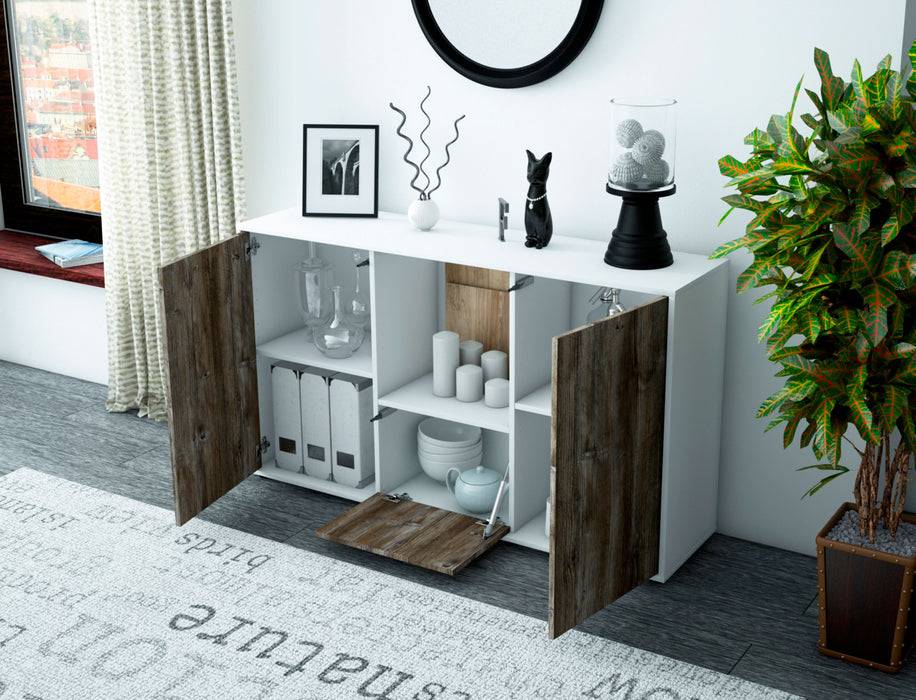 Stil Zeit Möbel Sideboard Dhonna, Pinie (136x79x35cm) Günstiger Verkauf