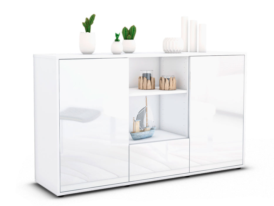 Stil Zeit Möbel Sideboard Desideria, Weiß (136x79x35cm) Fabrikverkauf