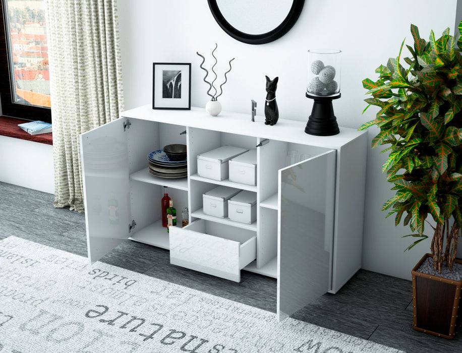 Stil Zeit Möbel Sideboard Desideria, Weiß (136x79x35cm) Fabrikverkauf