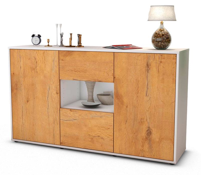 Stil Zeit Möbel Sideboard Denise, Eiche (136x79x35cm) Meist gekauft