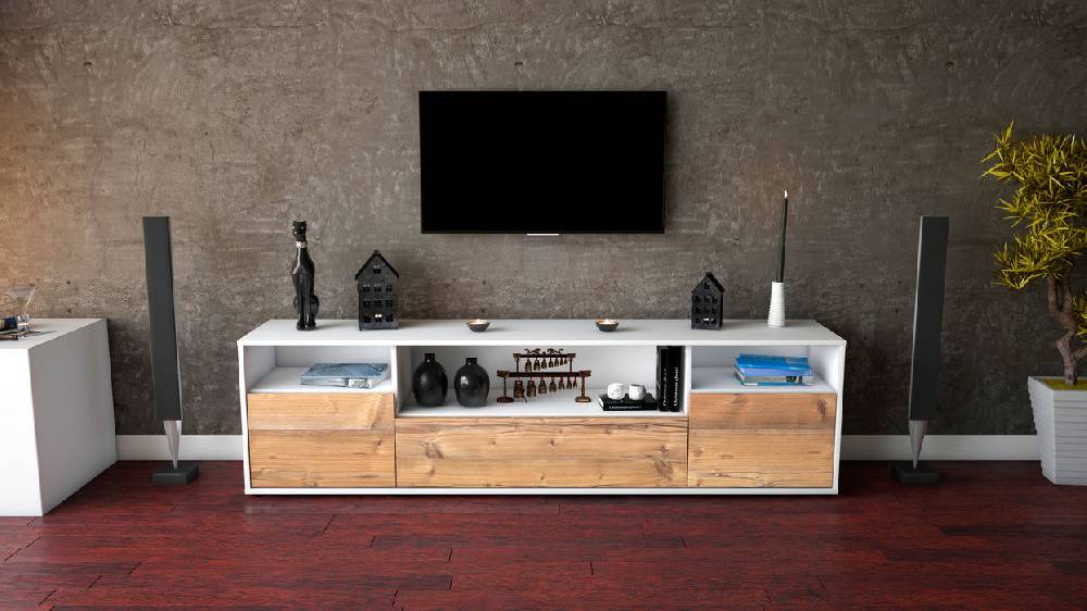 Stil Zeit Möbel Lowboard Bionda, Pinie (180x49x35cm) Günstig kaufen