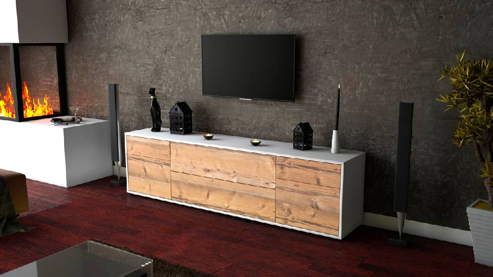 Stil Zeit Möbel Lowboard Bibiane, Pinie (180x49x35cm) Flash Sale