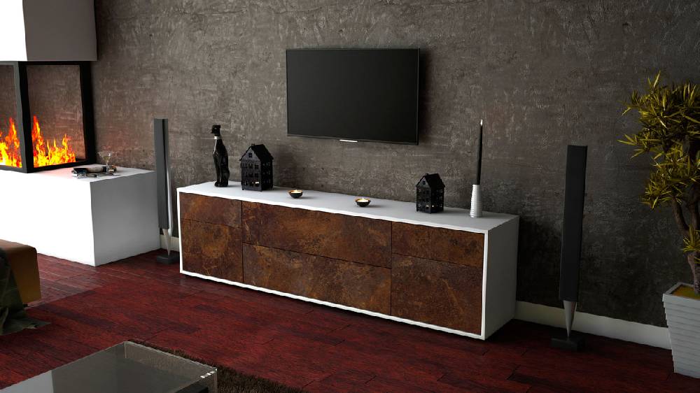 Stil Zeit Möbel Lowboard Bibiane, Rost (180x49x35cm) Online Shopping