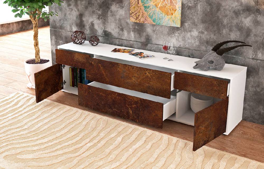 Stil Zeit Möbel Lowboard Bibiane, Rost (180x49x35cm) Online Shopping