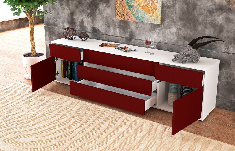 Stil Zeit Möbel Lowboard Benita, Türkis (180x49x35cm) Cyber Monday
