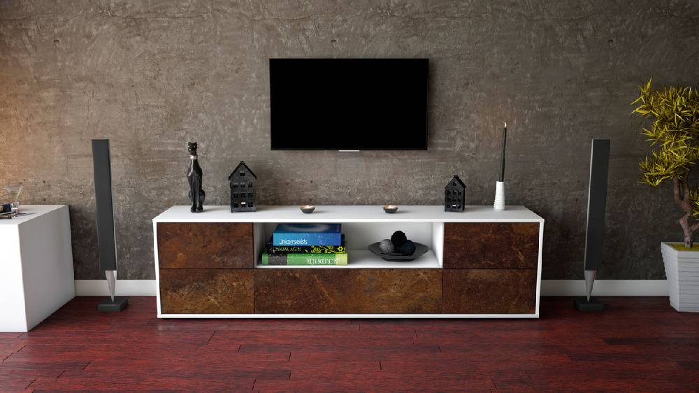 Stil Zeit Möbel Lowboard Atlanta, Rost (180x49x35cm) Online Outlet