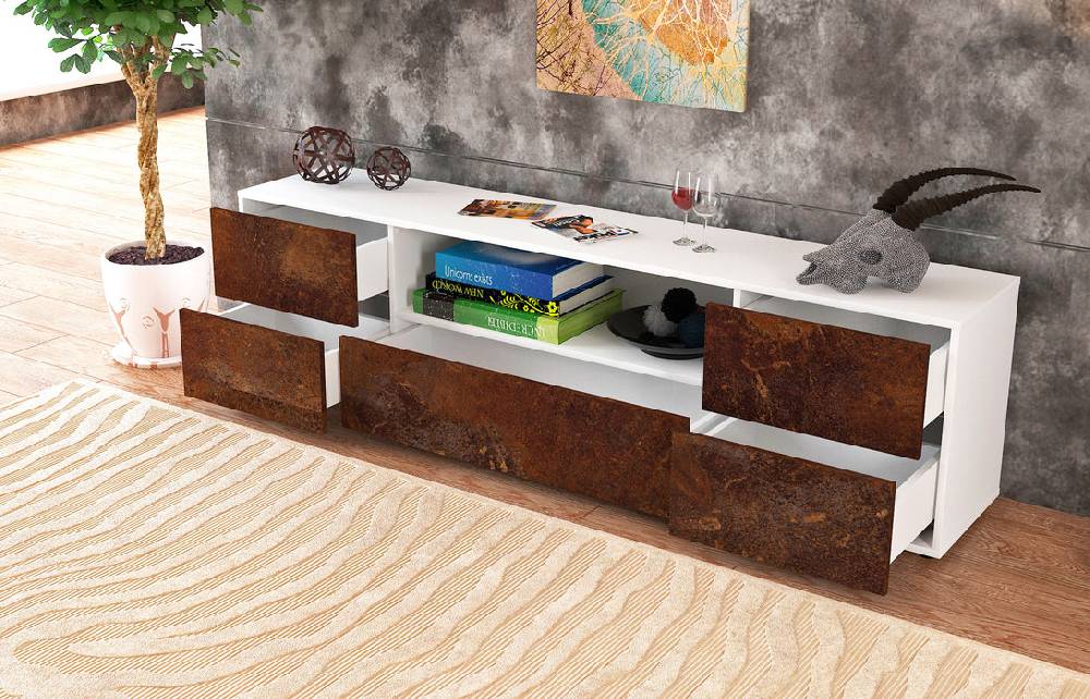 Stil Zeit Möbel Lowboard Atlanta, Rost (180x49x35cm) Online Outlet