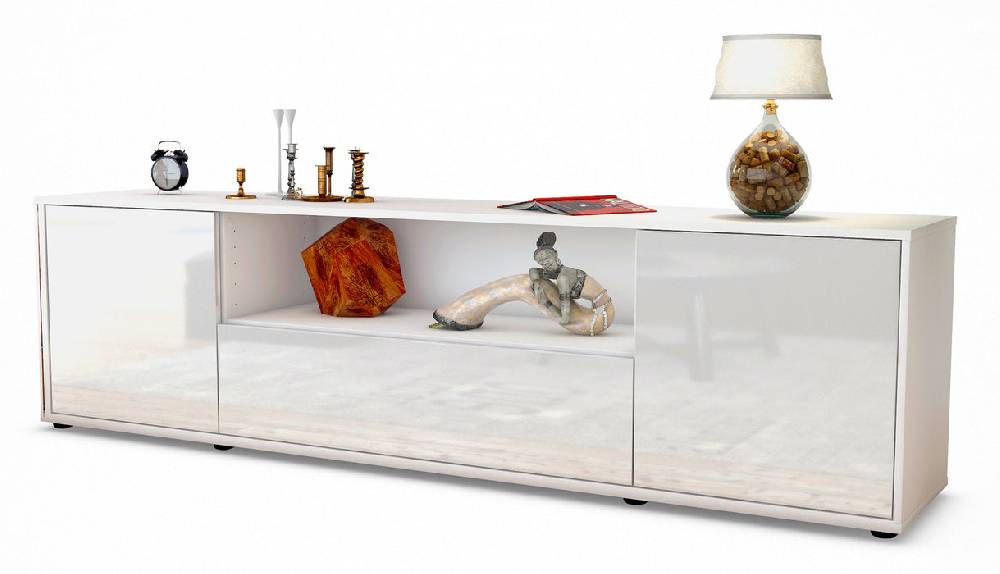 Stil Zeit Möbel Lowboard Arbnora, Weiß (180x49x35cm) Riesige Ersparnisse