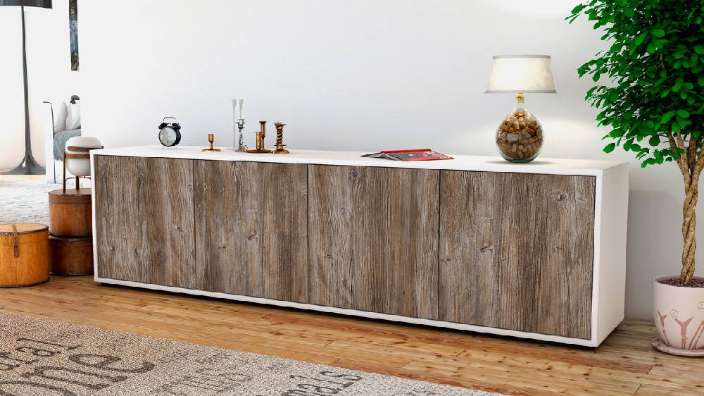 Stil Zeit Möbel Lowboard Antonia, Treibholz (180x49x35cm) Letzte 3 Tage