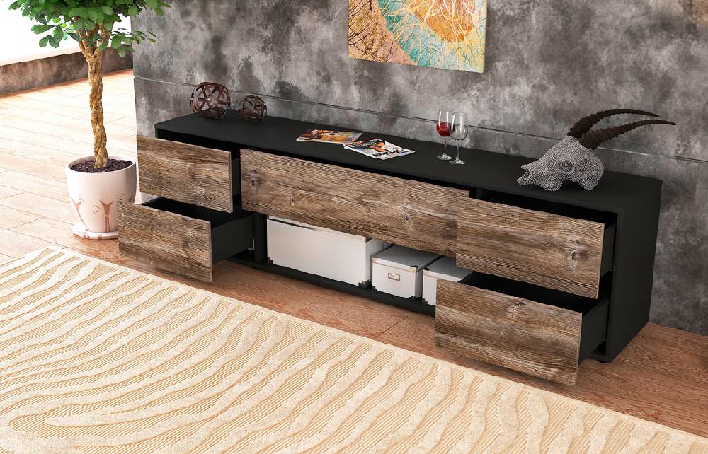 Stil Zeit Möbel Lowboard Babetta, Pinie (180x49x35cm) Zeitbegrenzte Promotion