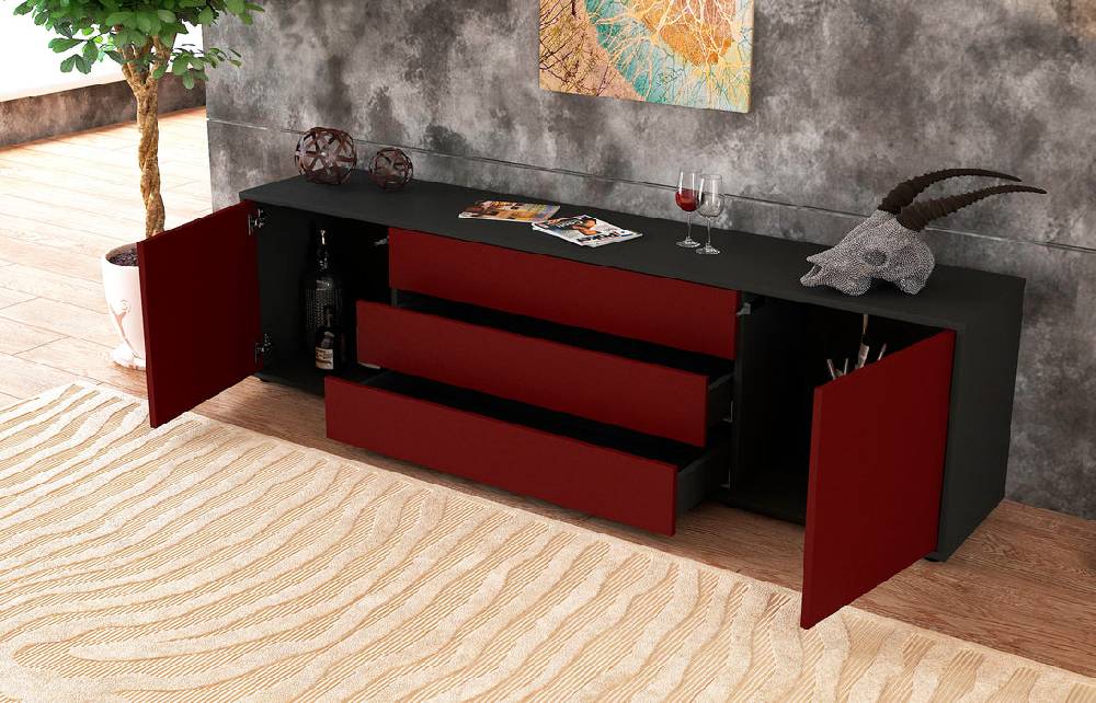 Stil Zeit Möbel Lowboard Ariella, Türkis (180x49x35cm) Bis zu 50% Rabatt