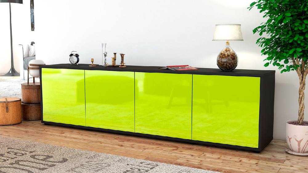 Stil Zeit Möbel Lowboard Antonia, Grün (180x49x35cm) Bis zu 60% Rabatt