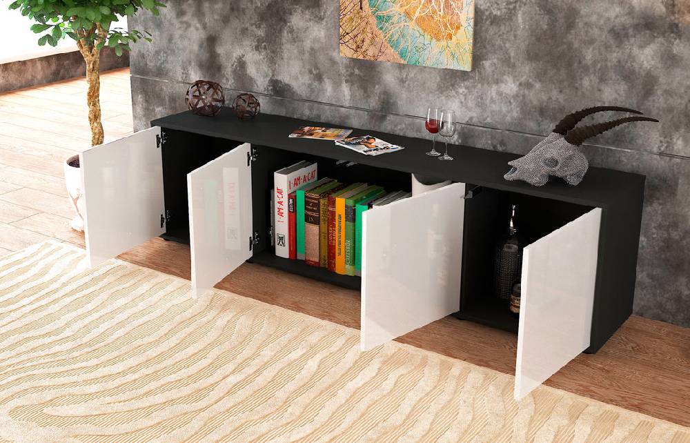 Stil Zeit Möbel Lowboard Antonia, Grün (180x49x35cm) Bis zu 60% Rabatt