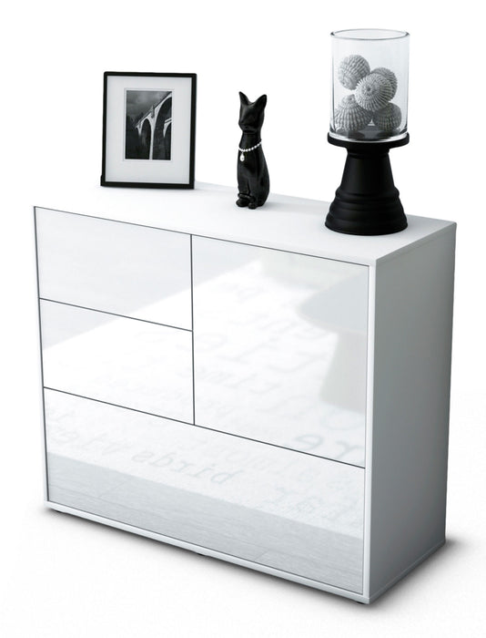 Stil Zeit Möbel Sideboard Deanna, Weiß (92x79x35cm) Vierteljährliche Förderung