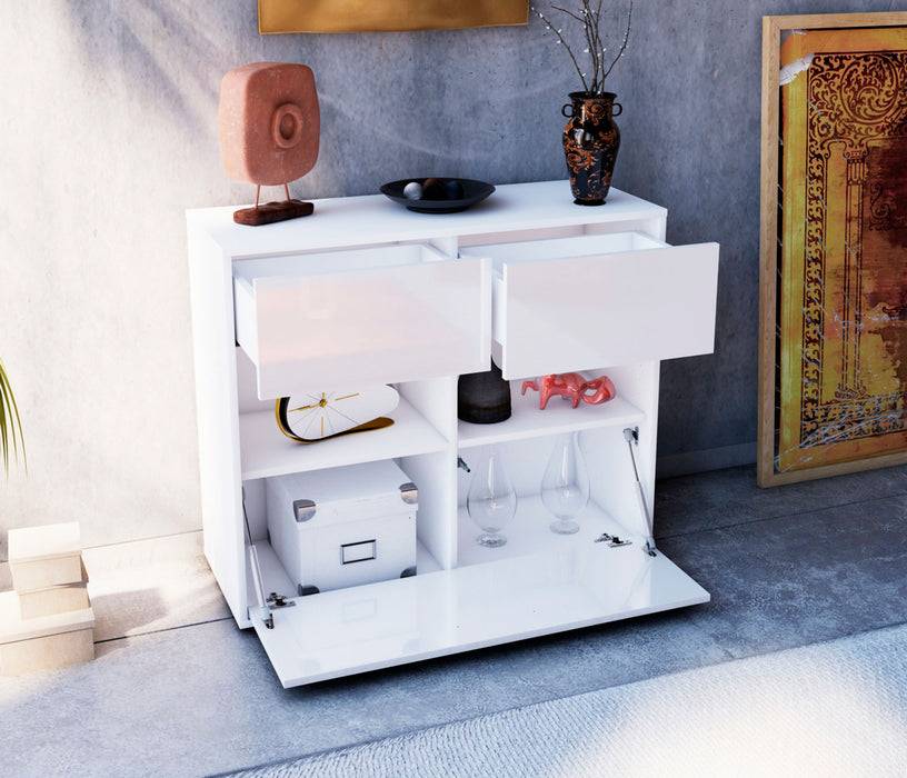 Stil Zeit Möbel Sideboard Cosima, Weiß (92x79x35cm) Bis zu 55% Rabatt
