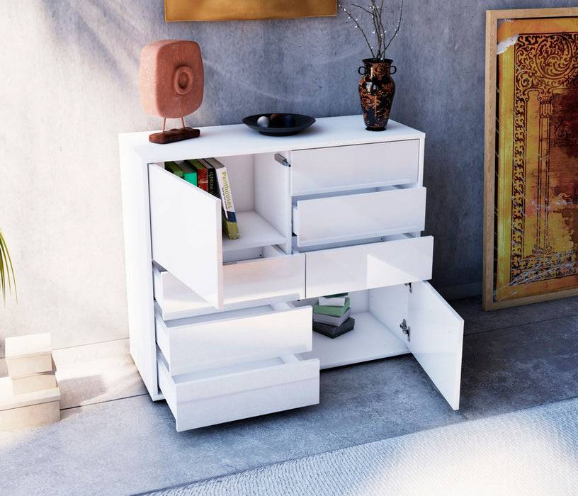 Stil Zeit Möbel Sideboard Clarissa, Orange (92x79x35cm) Nur noch ein Tag übrig