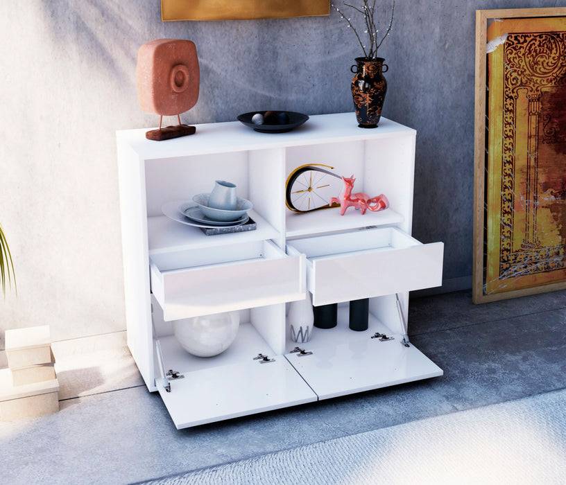 Stil Zeit Möbel Sideboard Christine, Schwarz (92x79x35cm) Super Rabatt