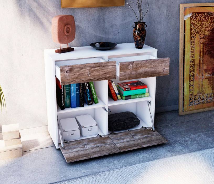 Stil Zeit Möbel Sideboard Christina, Walnuss (92x79x35cm) Riesige Rabatte
