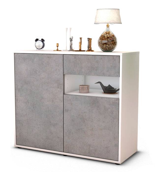 Stil Zeit Möbel Sideboard Charlotta, Beton (92x79x35cm)