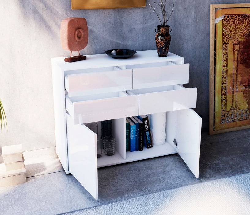 Stil Zeit Möbel Sideboard Celia, Gelb (92x79x35cm) Clearance-Verkauf