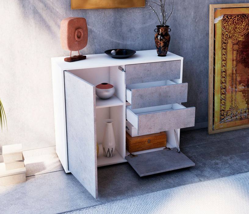 Stil Zeit Möbel Sideboard Celestina, Beton (92x79x35cm) Fabrikladen