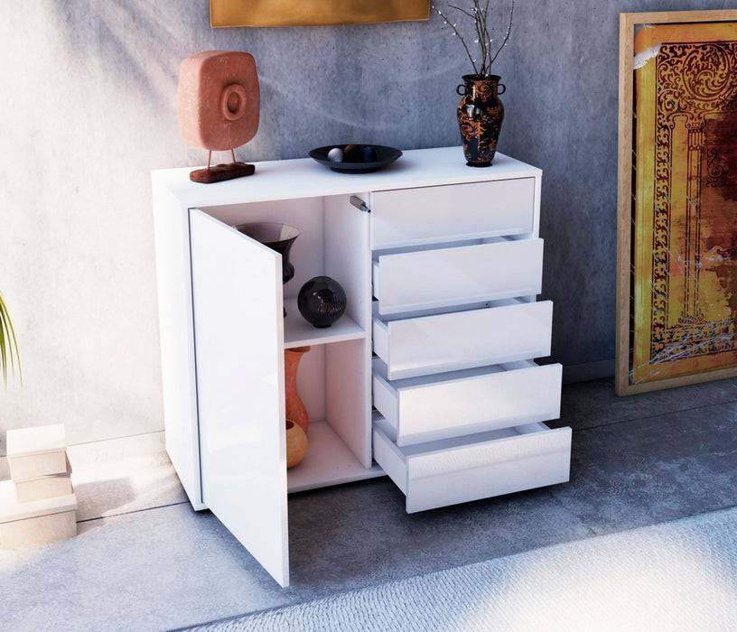 Stil Zeit Möbel Sideboard Cecilia, Orange (92x79x35cm) Speichern exportieren