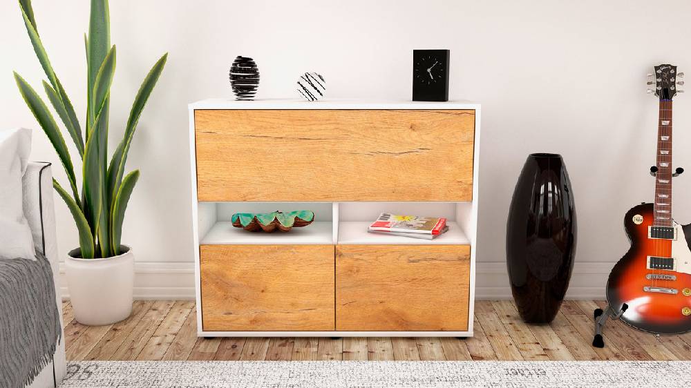Stil Zeit Möbel Sideboard Cassandra, Eiche (92x79x35cm) Im Verkauf