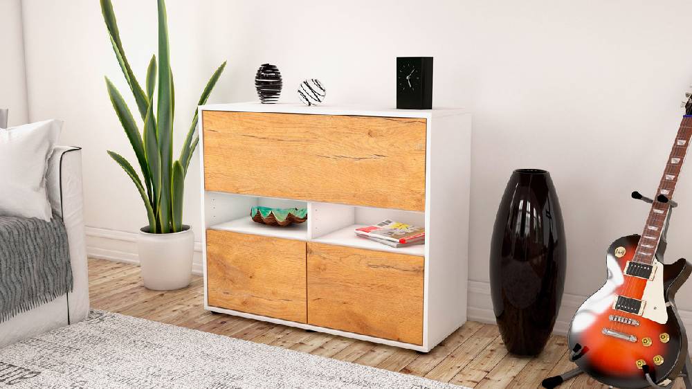 Stil Zeit Möbel Sideboard Cassandra, Eiche (92x79x35cm) Im Verkauf
