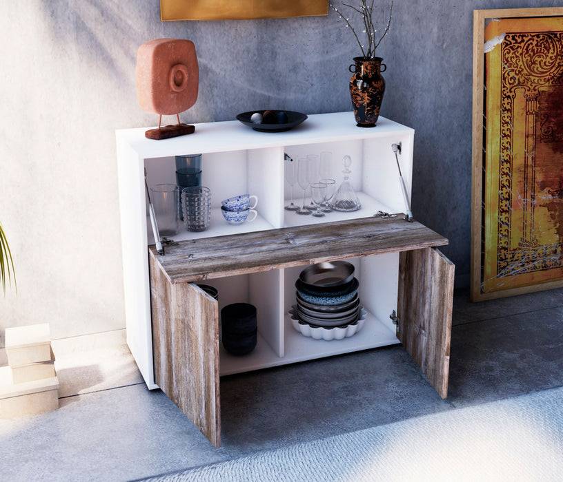 Stil Zeit Möbel Sideboard Carolin, Eiche (92x79x35cm) zollfrei