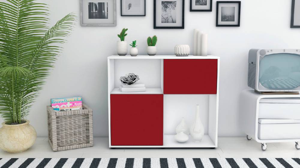 Stil Zeit Möbel Sideboard Carola, Bordeaux (92x79x35cm) 50% Rabatt für begrenzte Zeit