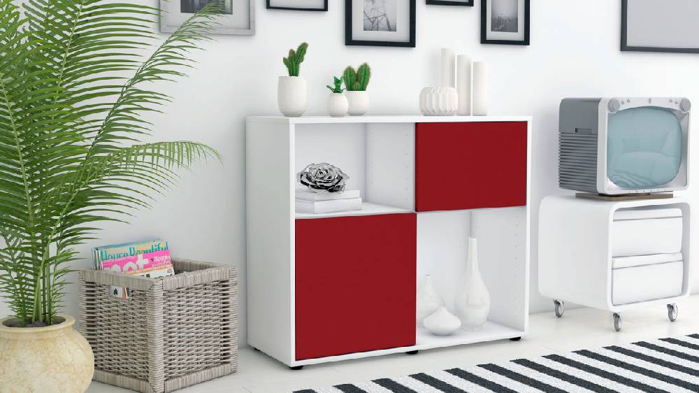 Stil Zeit Möbel Sideboard Carola, Bordeaux (92x79x35cm) 50% Rabatt für begrenzte Zeit