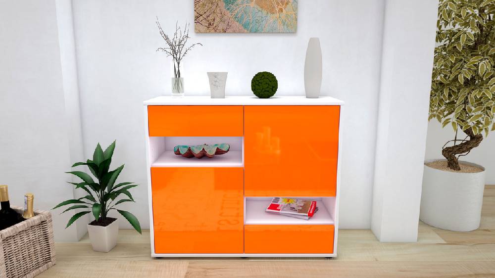 Stil Zeit Möbel Sideboard Carmelina, Orange (92x79x35cm) 2025