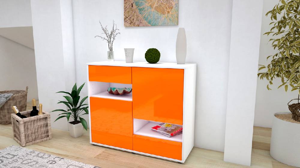 Stil Zeit Möbel Sideboard Carmelina, Orange (92x79x35cm) 2025