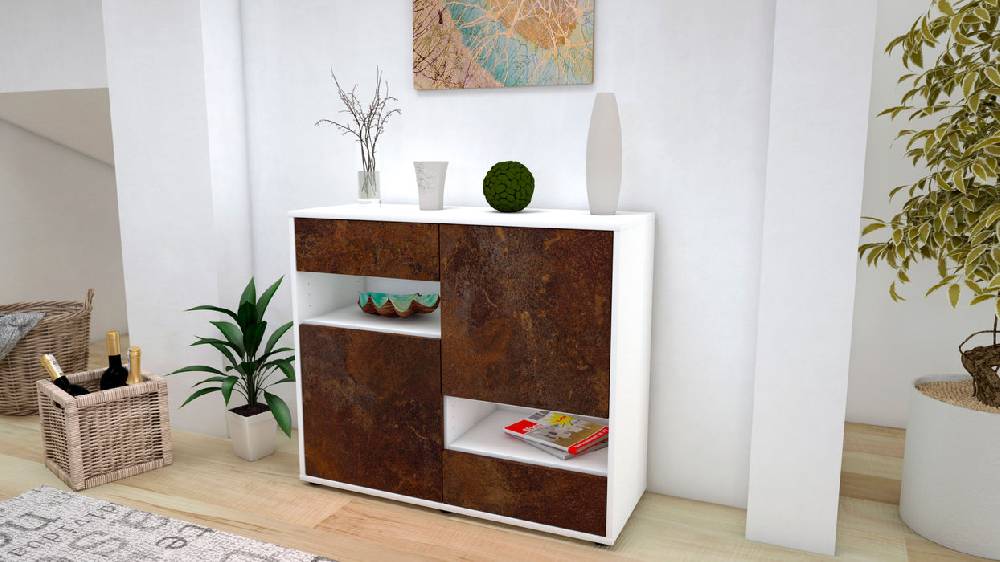 Stil Zeit Möbel Sideboard Carmelina, Rost (92x79x35cm) Outlet