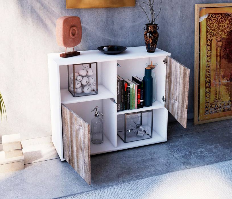 Stil Zeit Möbel Sideboard Caralina, Eiche (92x79x35cm) im Angebot