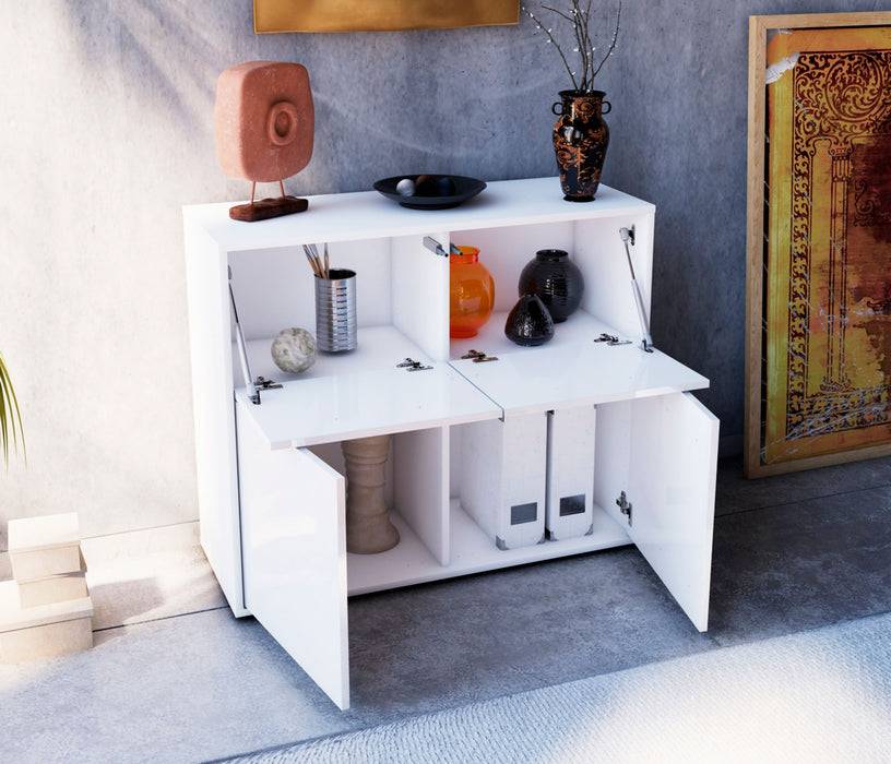 Stil Zeit Möbel Sideboard Calliope, Weiß (92x79x35cm) Fabrikverkauf