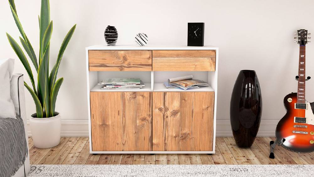 Stil Zeit Möbel Sideboard Bruna, Pinie (92x79x35cm) Meist gekauft