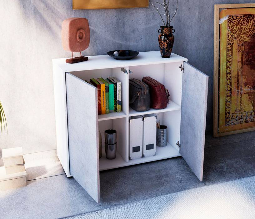Stil Zeit Möbel Sideboard Blanka, Beton (92x79x35cm) Limitierter Zeitrabatt