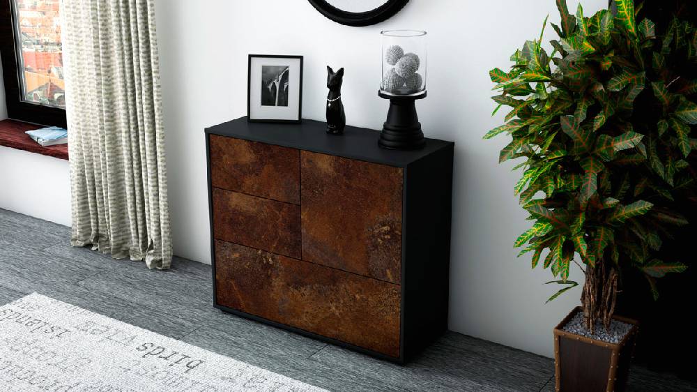 Stil Zeit Möbel Sideboard Deanna, Rost (92x79x35cm) Fabrikpreis