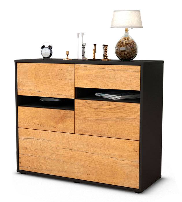 Stil Zeit Möbel Sideboard Daria, Eiche (92x79x35cm) Rabatt