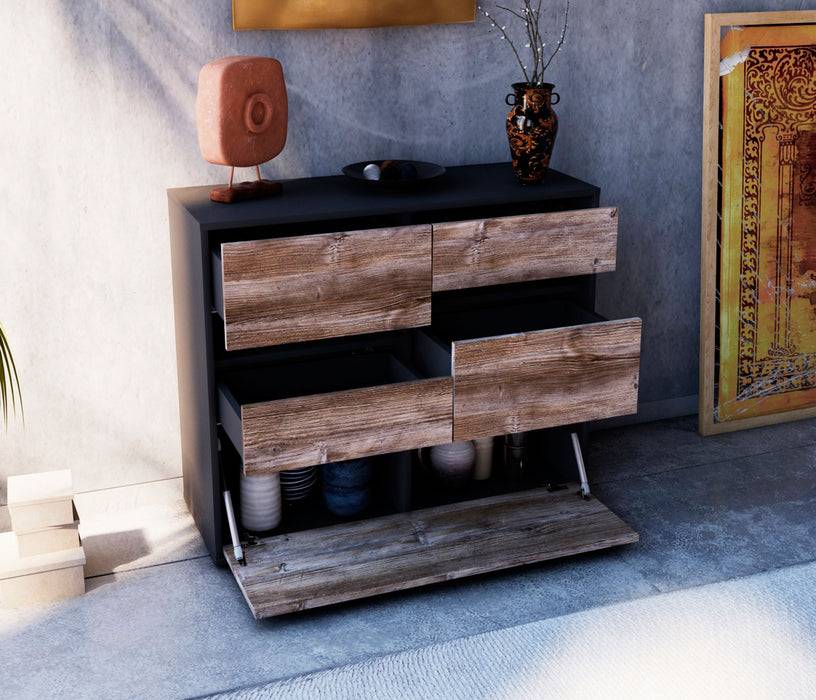 Stil Zeit Möbel Sideboard Daria, Eiche (92x79x35cm) Rabatt