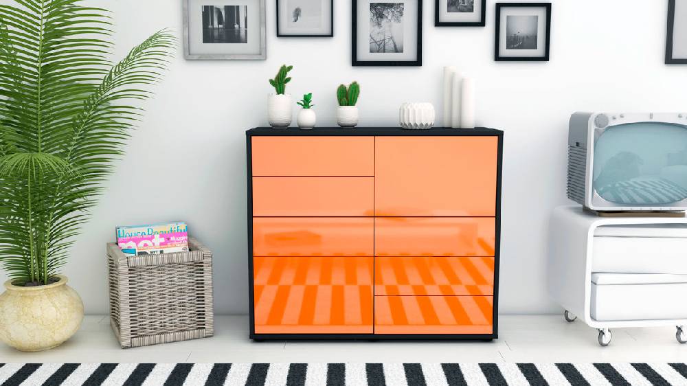 Stil Zeit Möbel Sideboard Circe, Orange (92x79x35cm) Flash Sale