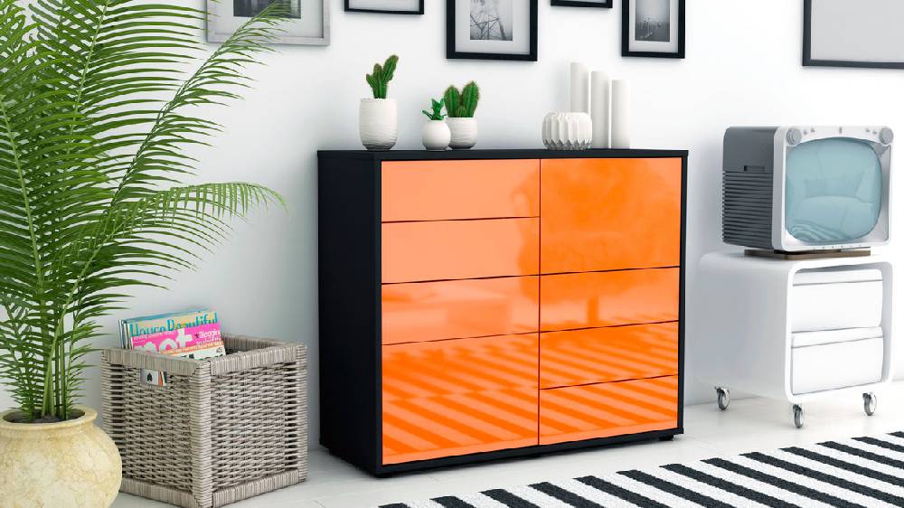 Stil Zeit Möbel Sideboard Circe, Orange (92x79x35cm) Flash Sale