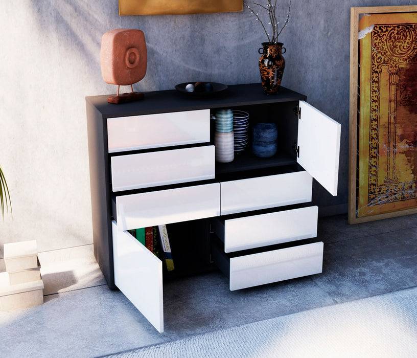 Stil Zeit Möbel Sideboard Circe, Orange (92x79x35cm) Flash Sale