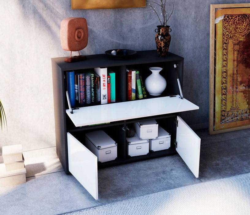 Stil Zeit Möbel Sideboard Cassandra, Grau (92x79x35cm) Exklusivangebot